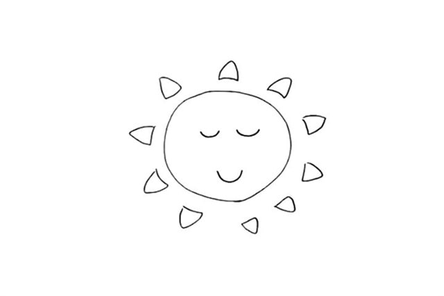 可愛的太陽簡筆畫怎么畫