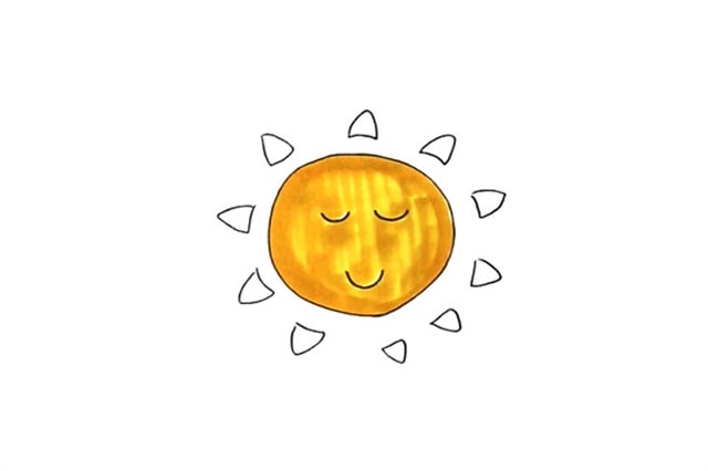可愛的太陽簡筆畫怎么畫