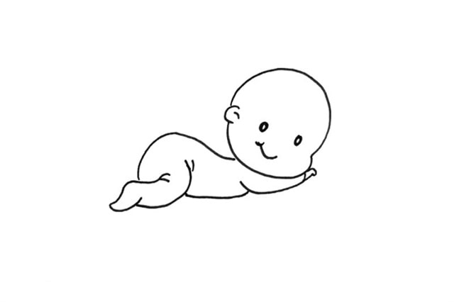 可愛的嬰兒簡(jiǎn)筆畫怎么畫圖片