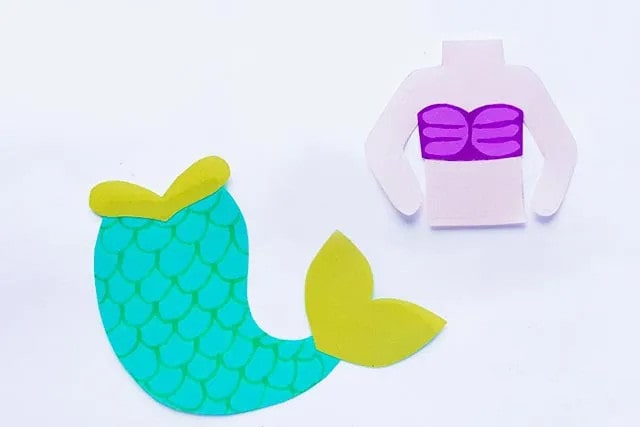 兒童剪紙美人魚教程
