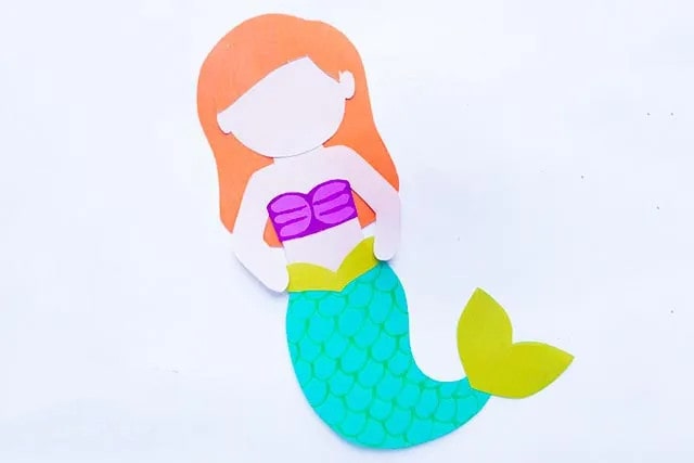 兒童剪紙美人魚教程