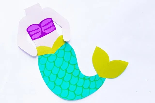 兒童剪紙美人魚教程