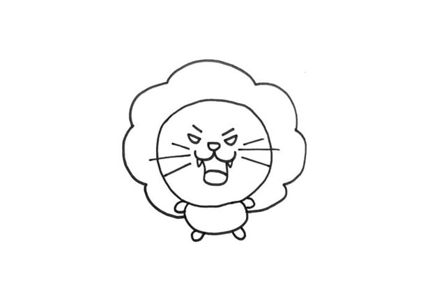 卡通兇狠的獅子簡(jiǎn)筆畫(huà)怎么畫(huà)簡(jiǎn)單