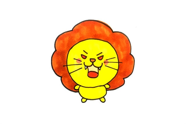 卡通兇狠的獅子簡(jiǎn)筆畫(huà)怎么畫(huà)簡(jiǎn)單