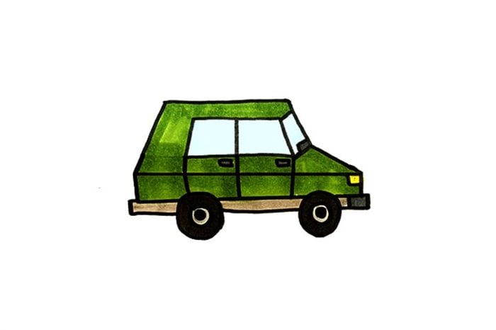 吉普車簡筆畫怎么畫圖片