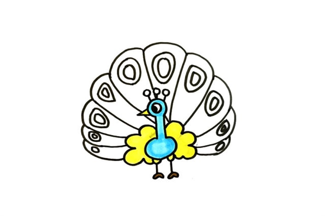 孔雀簡筆畫怎么畫簡單漂亮