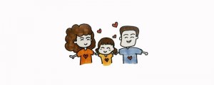 一家三口全家福簡筆畫怎么畫圖片