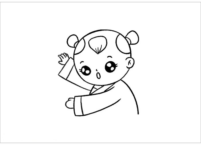小兒垂釣古詩配畫