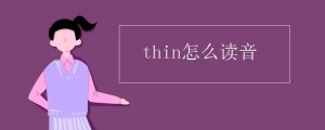 thin怎么讀音發(fā)音音標(biāo)