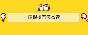 壓根拼音怎么讀