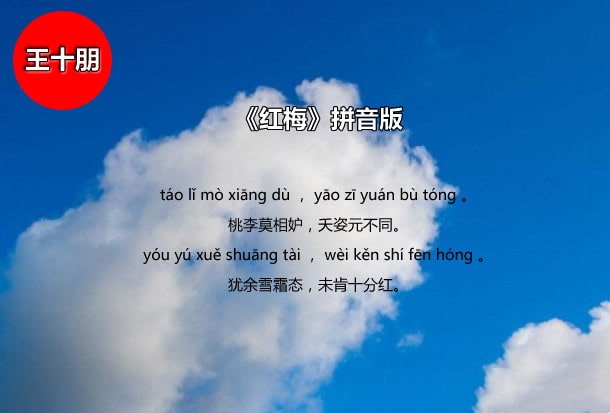 紅梅王十朋古詩(shī)帶拼音版
