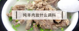 燉羊肉放什么調(diào)料最佳