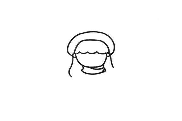 冬天漂亮小女孩簡(jiǎn)筆畫(huà)畫(huà)法步驟