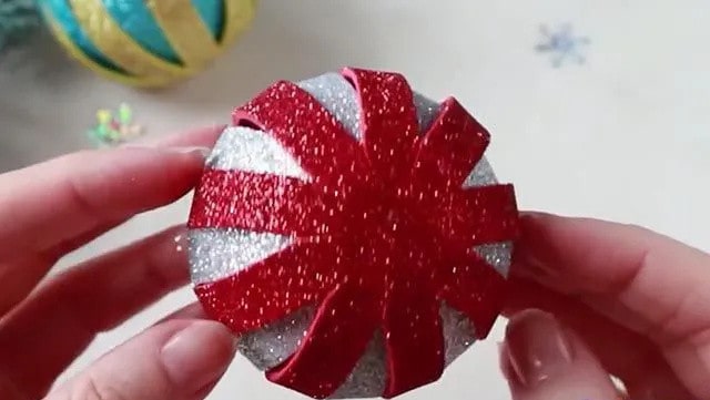 新年手工制作雙色閃光燈籠掛飾