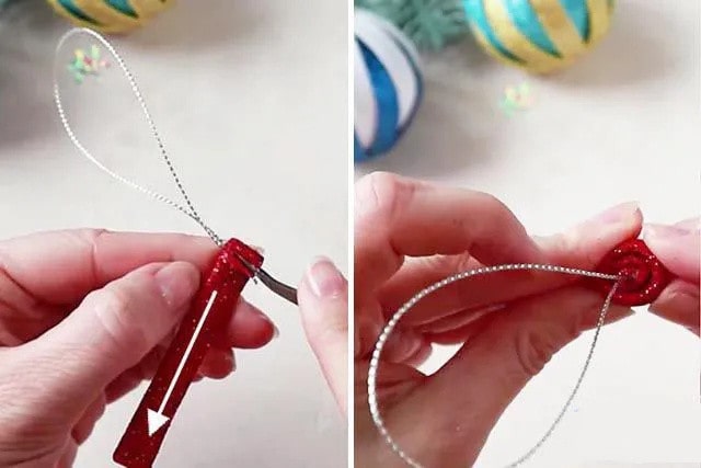 新年手工制作雙色閃光燈籠掛飾
