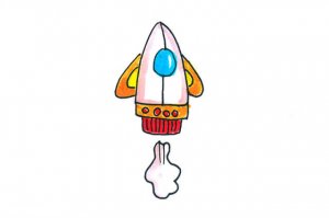 火箭簡筆畫怎么畫簡單圖片