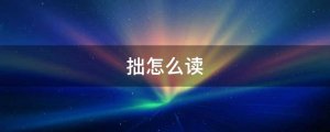 拙怎么讀拼音