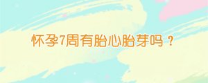 懷孕7周有胎心胎芽嗎？