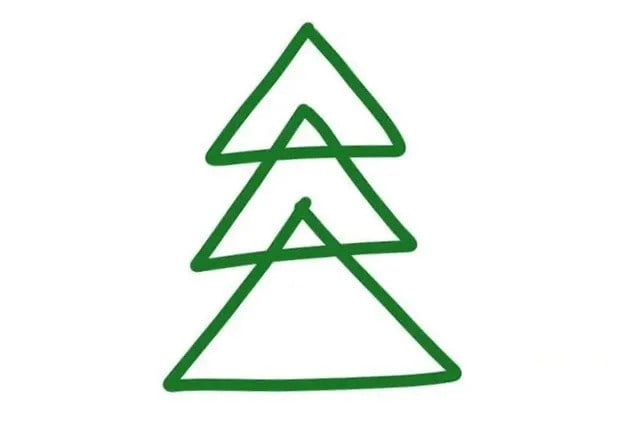 6種簡單圣誕樹簡筆畫畫法