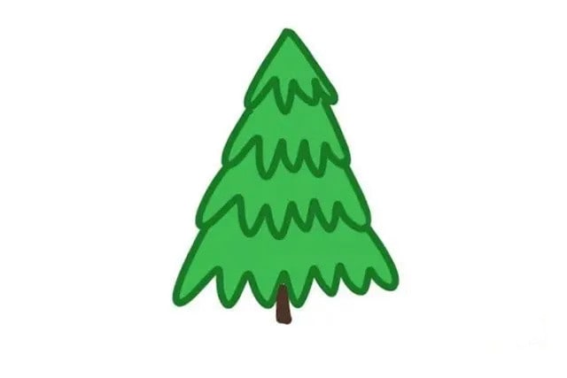 6種簡單圣誕樹簡筆畫畫法