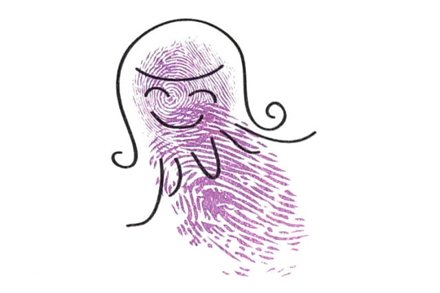 手指畫美人魚畫法