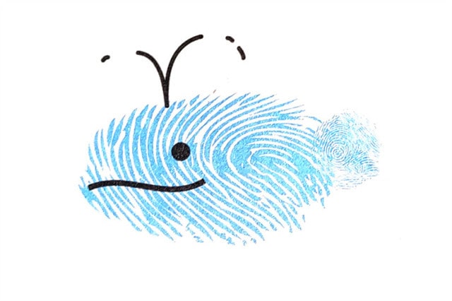 學(xué)畫簡單的鯨魚手指畫