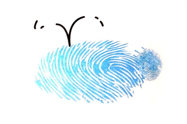 學(xué)畫簡單的鯨魚手指畫