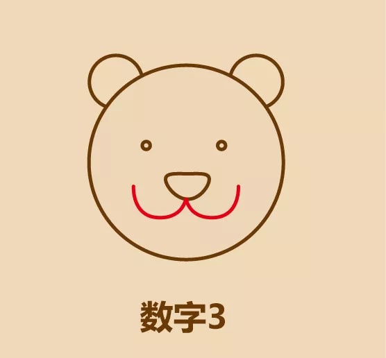 幾筆畫出小老虎頭像簡筆畫