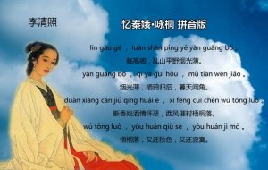 李清照憶秦娥詠桐帶拼音版 翻譯及賞析