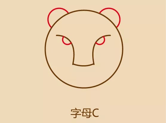 幾筆畫出老虎頭簡筆畫