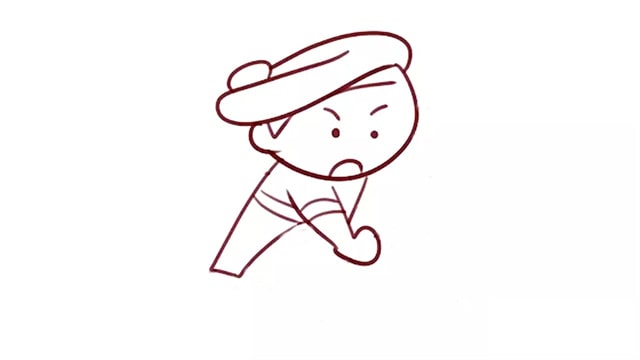 武松打虎簡(jiǎn)筆畫
