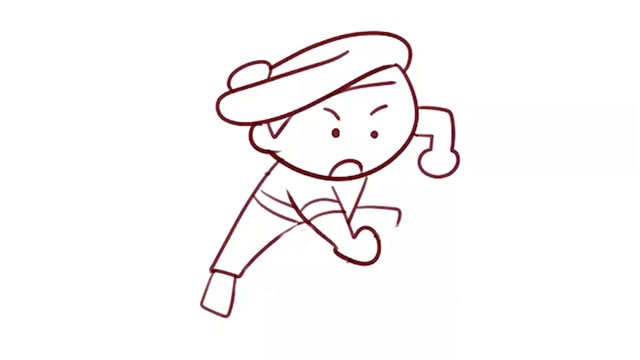武松打虎簡(jiǎn)筆畫