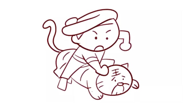 武松打虎簡(jiǎn)筆畫
