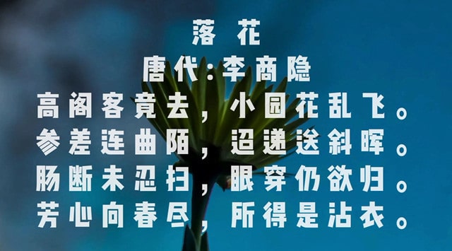 李商隱落花古詩(shī)帶拼音版