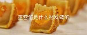 蓮蓉餡是什么材料做的