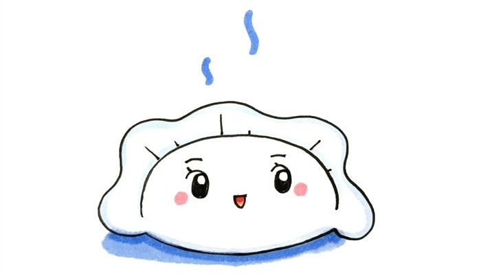 餃子簡筆畫怎么畫圖片簡單