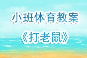 幼兒園小班體育游戲教案《打老鼠》含反思