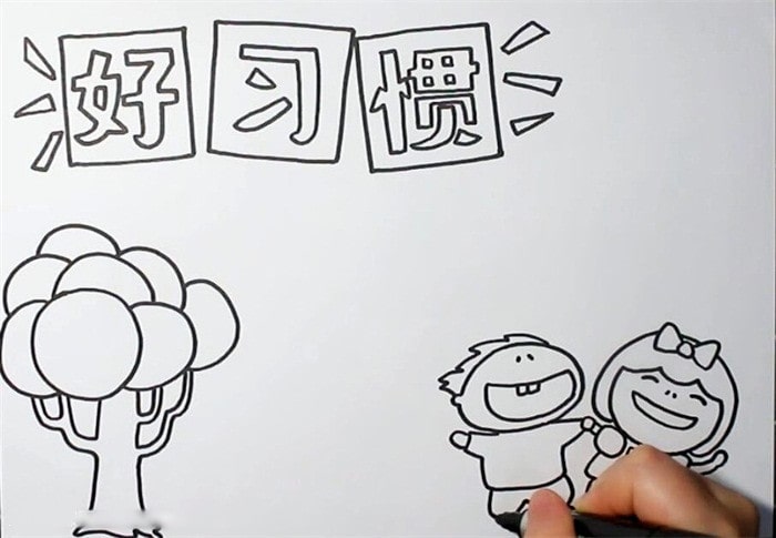 好習(xí)慣手抄報圖片怎么畫