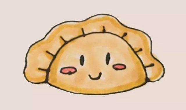 餃子簡筆畫怎么畫圖片