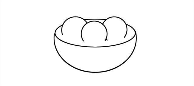 一碗湯圓簡(jiǎn)筆畫(huà)怎么畫(huà)圖片
