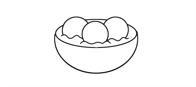 一碗湯圓簡(jiǎn)筆畫(huà)怎么畫(huà)圖片