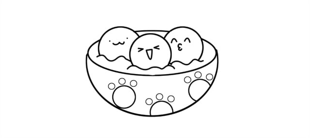 一碗湯圓簡(jiǎn)筆畫(huà)怎么畫(huà)圖片