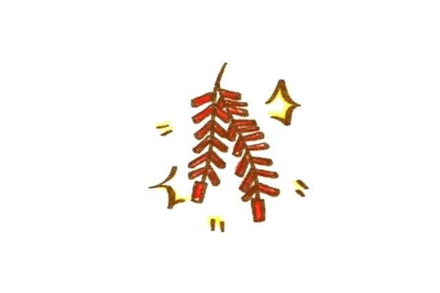 春節(jié)放鞭炮簡筆畫怎么畫