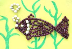 臘八豆子粘貼畫作品欣賞