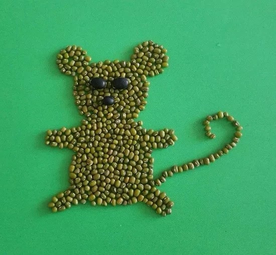臘八豆子粘貼畫作品欣賞