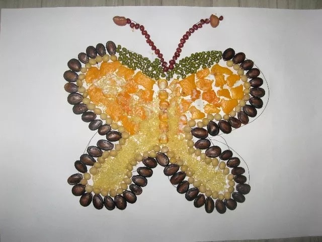 臘八豆子粘貼畫作品欣賞