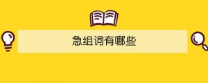 急組詞有哪些