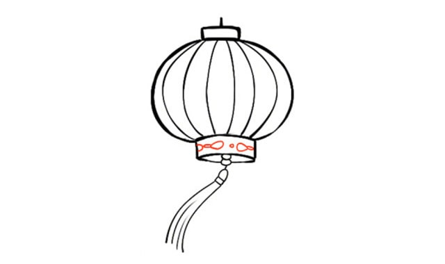 紅燈籠簡筆畫怎么畫簡單又漂亮