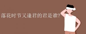 落花時節(jié)又逢君的君是誰？