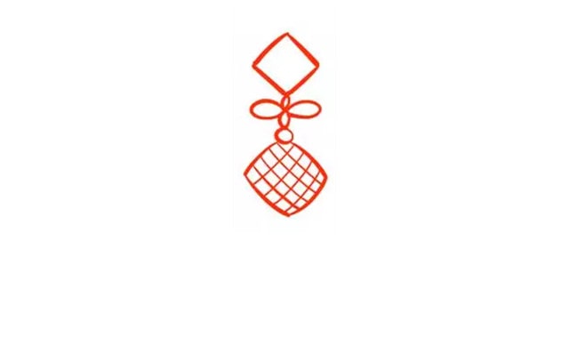 中國結(jié)簡筆畫怎么畫教程圖片